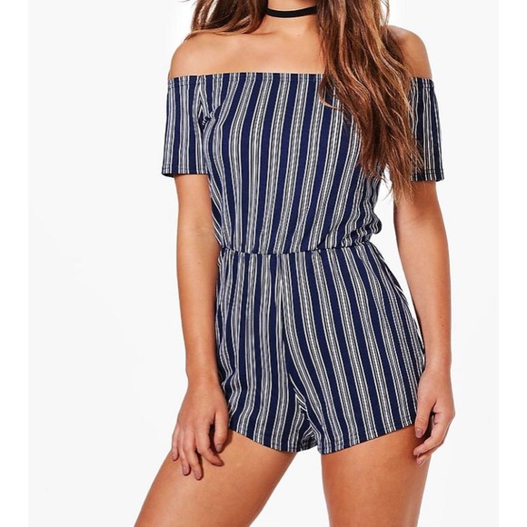 petite off shoulder jumpsuit